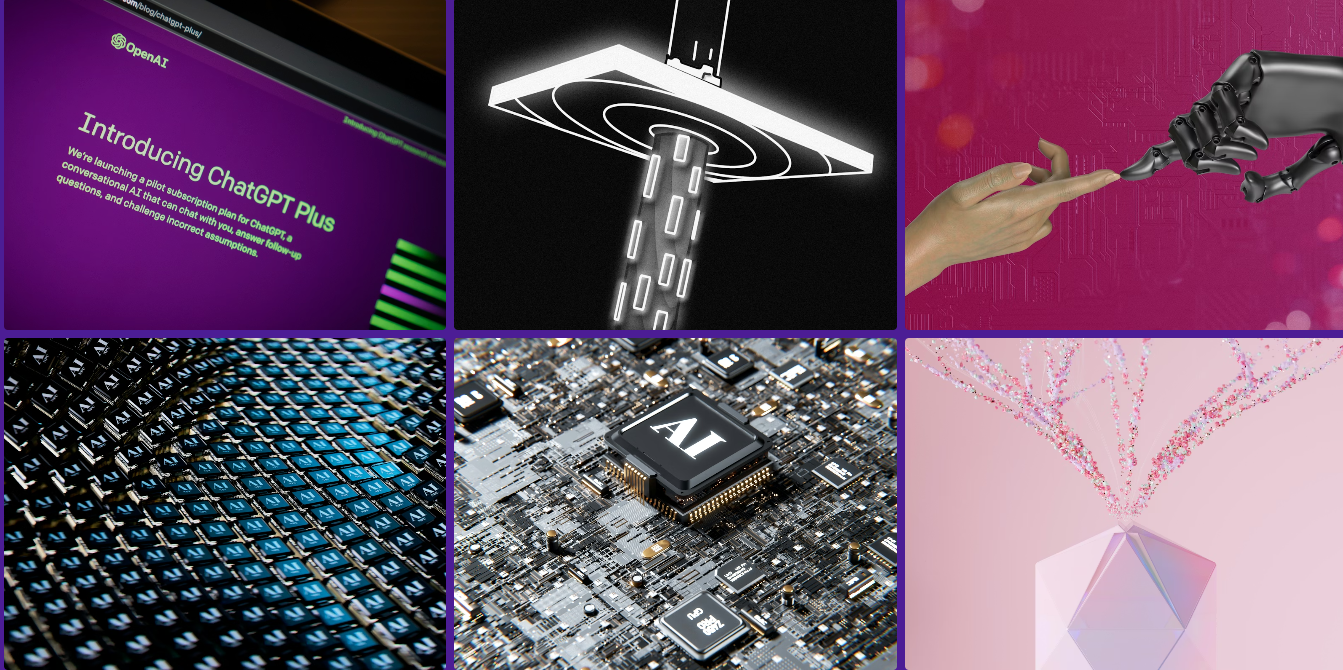 Neriah AI website visual collage with technology and AI imagery | Solo AI website creator