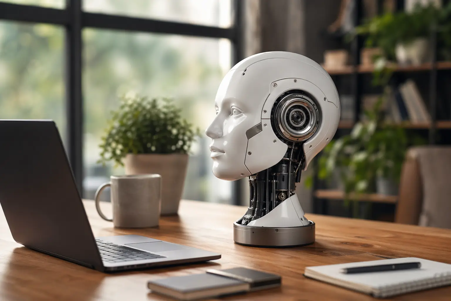 Durable AI vs Solo website builder — A person working on a laptop in a coworking space