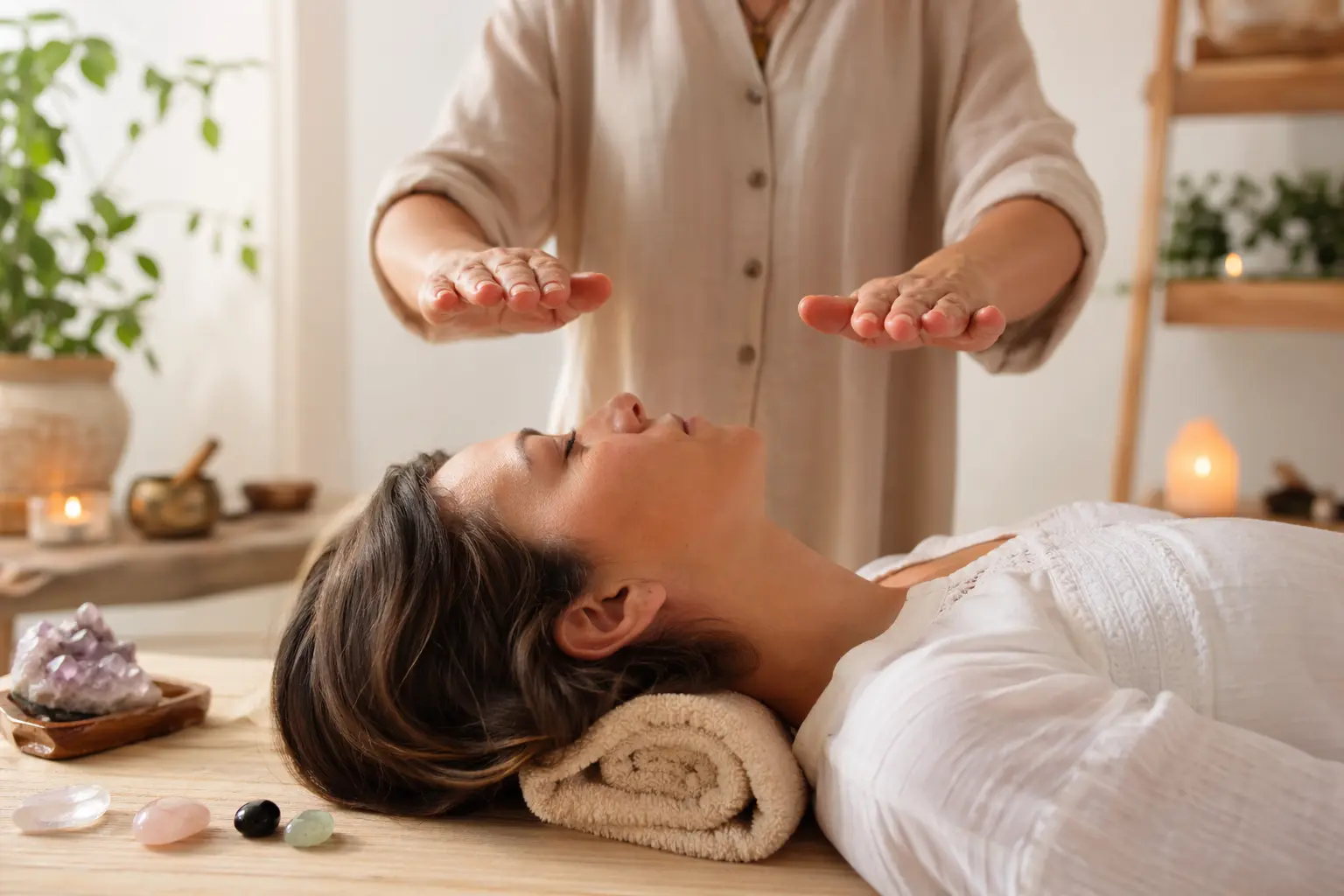 Solo for Reiki & Energy Healers — Crystal healing energy bowls used for meditation and Reiki.