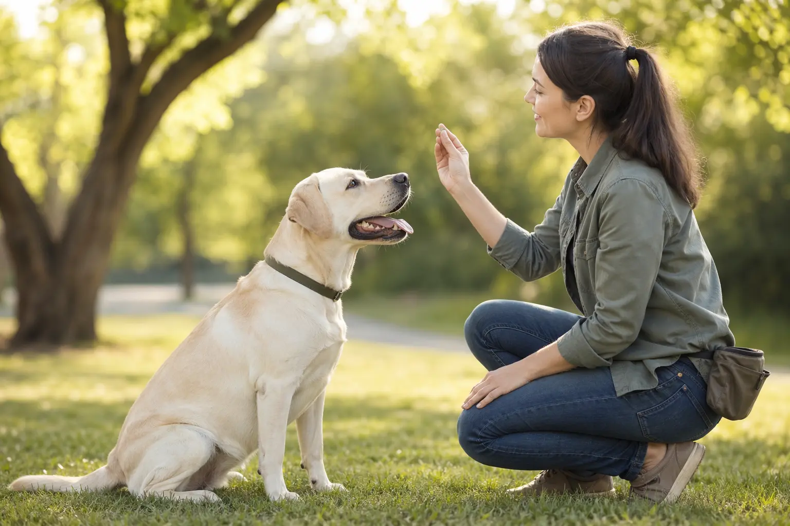 Solo for Dog Trainers — a dog jumping to catch a person
