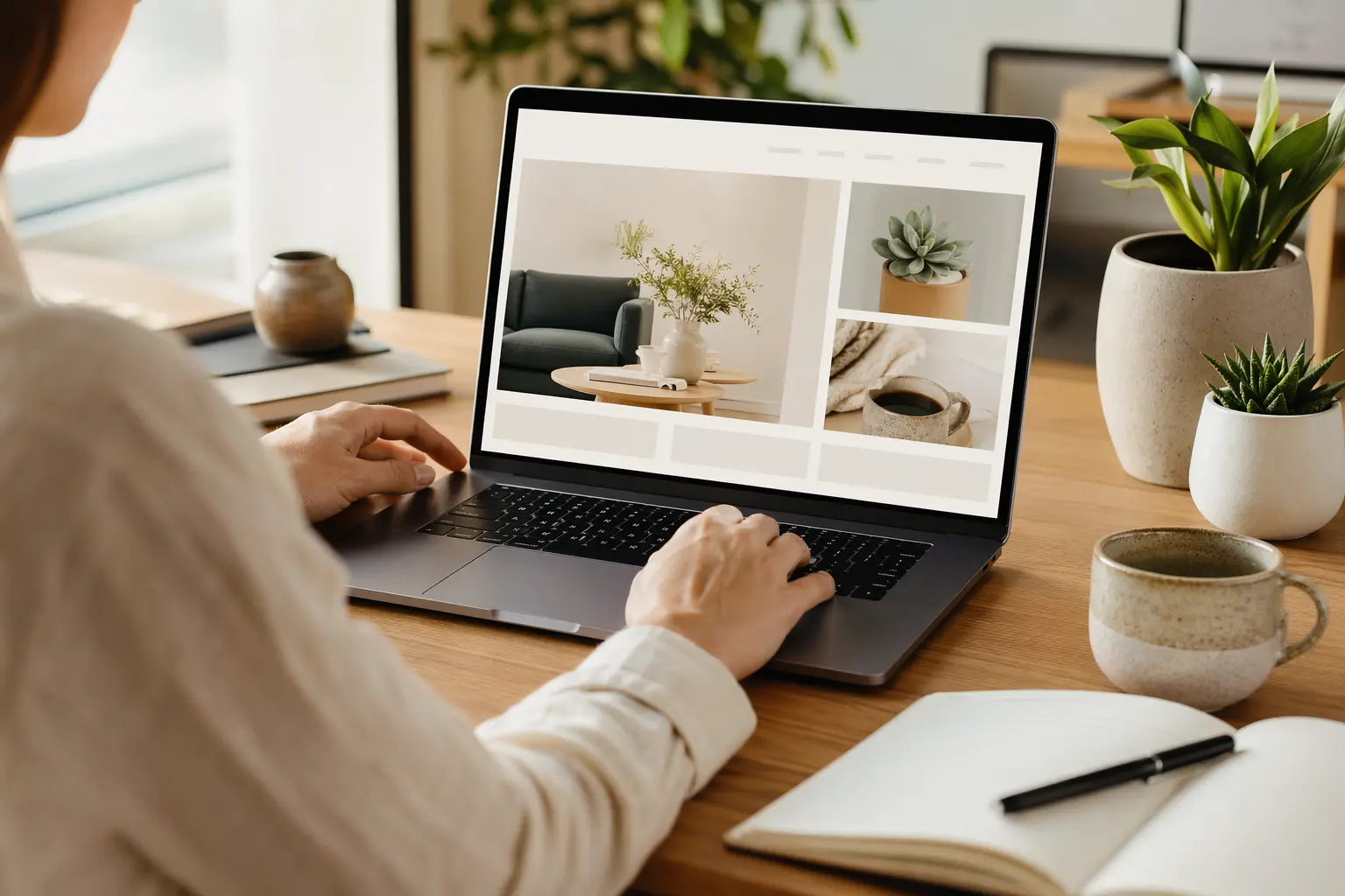 GoDaddy Website Builder vs Solo website builder — man using Apple computer