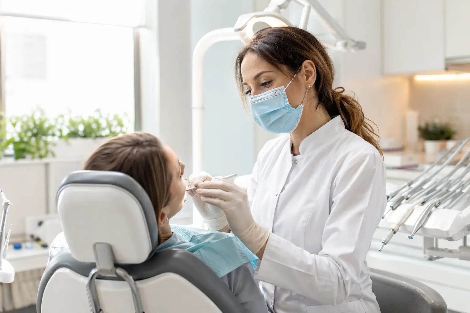 Durable for dentists — a child is having a dentist checkup