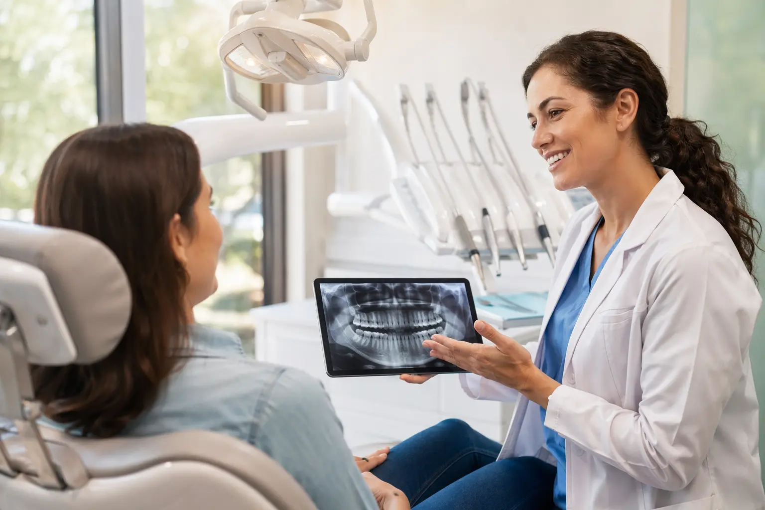 Solo for dentists — a child is having a dentist checkup