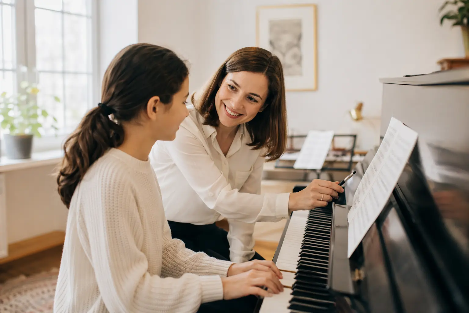 Solo for Music Teachers — Piano player playing the piano.