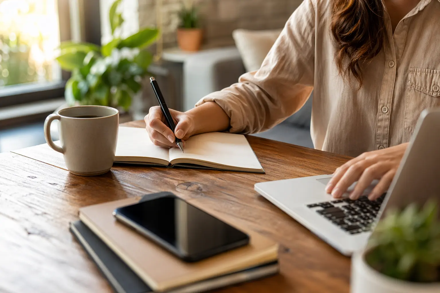 Solo for Copywriters & Content Writers — Person writing an Instagram post