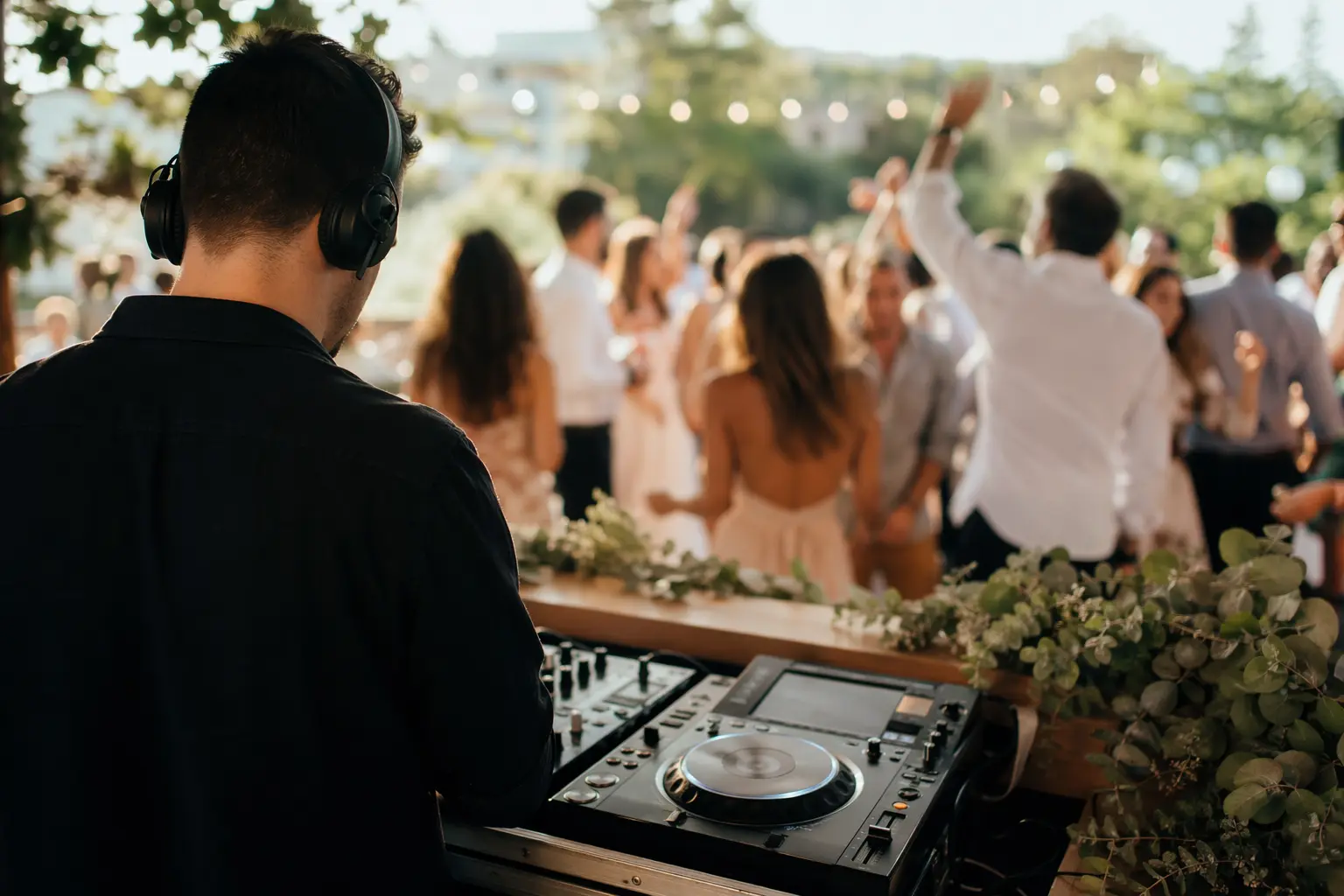 Solo for DJs & Entertainment — a man in a white hat and some people