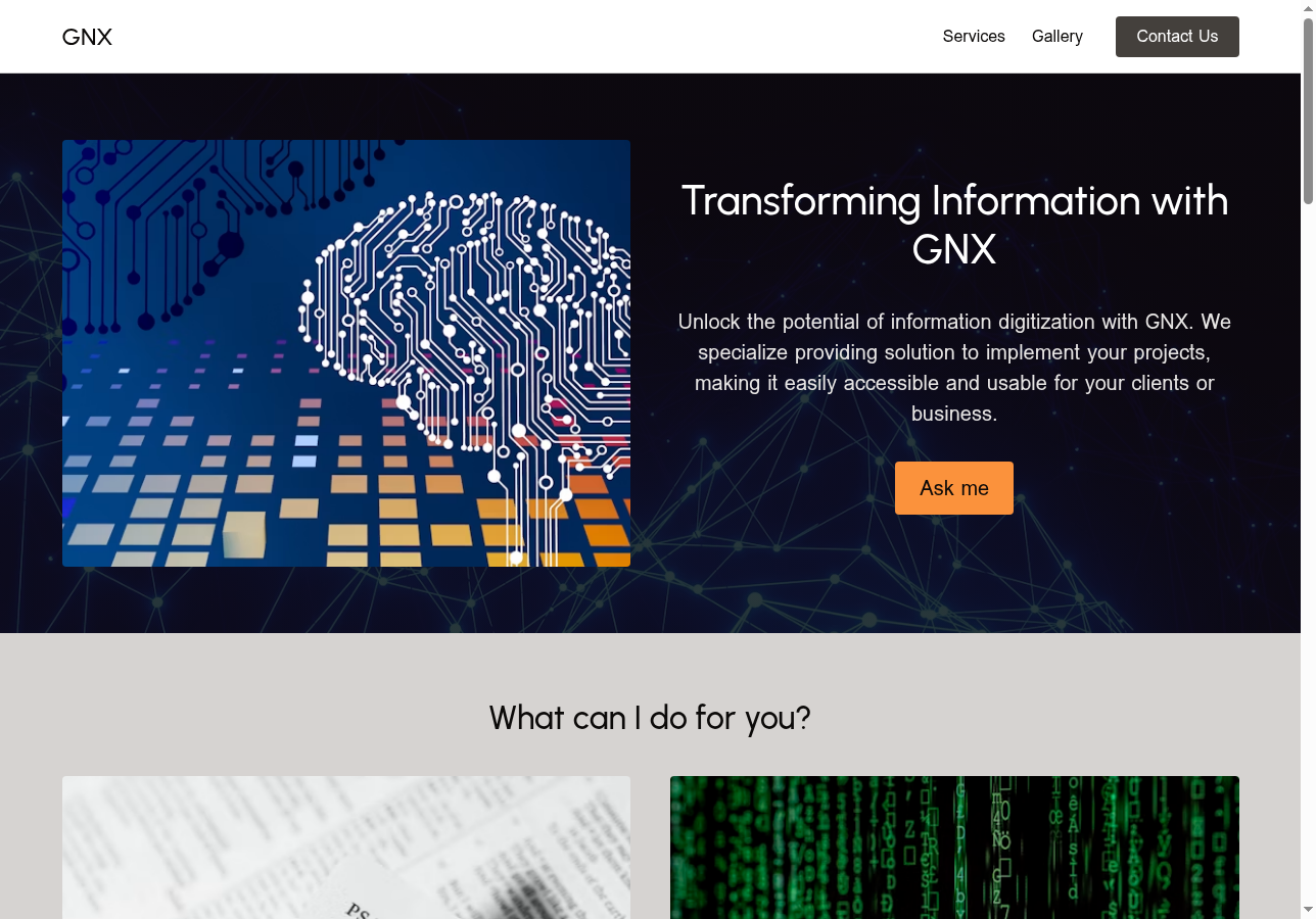 GNX digital library website built with Solo — Ganesh's live site at soloist.ai/gnx