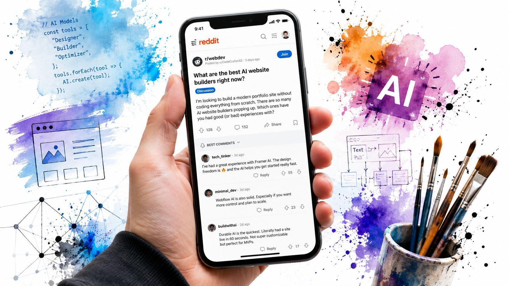 AI Website Builder Reddit: A Founder's Guide for 2026