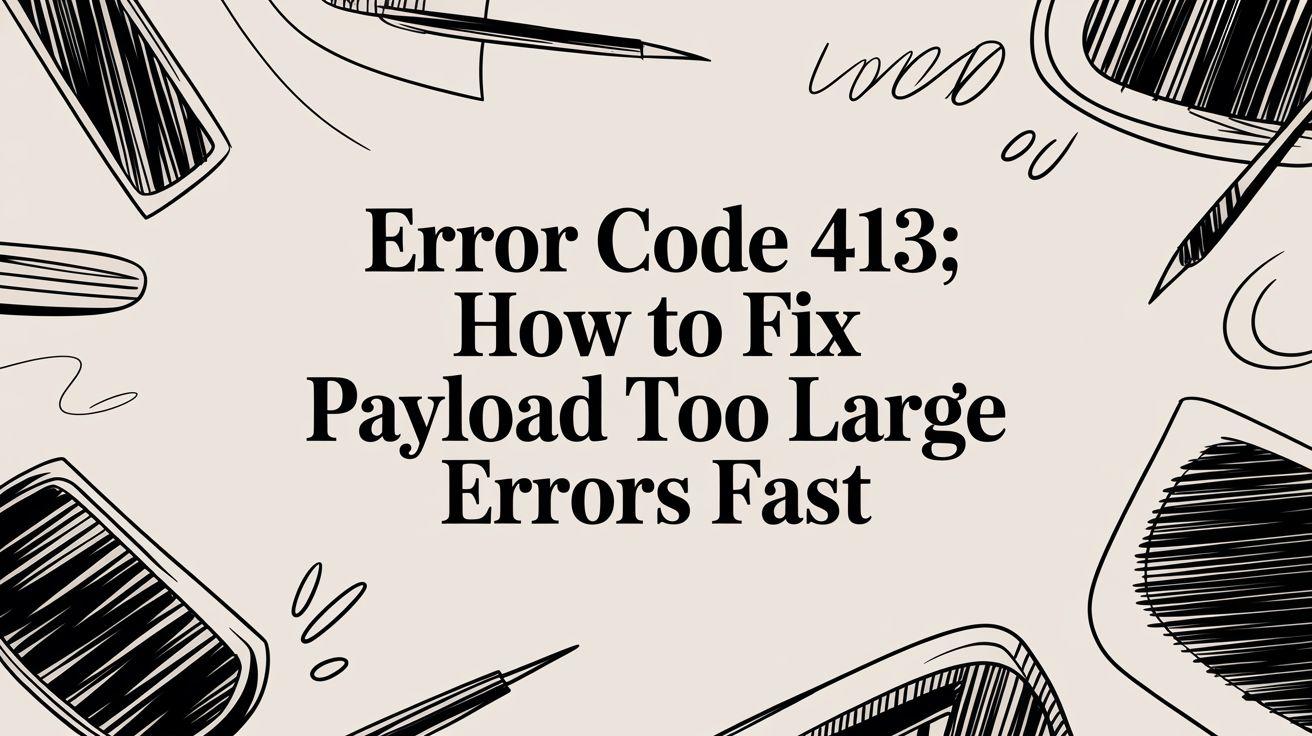 Error Code 413: How to Fix Payload Too Large Errors Fast