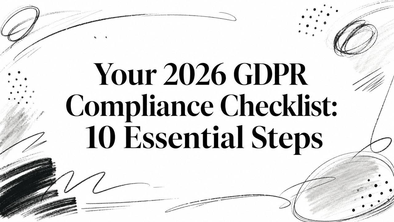Your 2026 GDPR Compliance Checklist: 10 Essential Steps