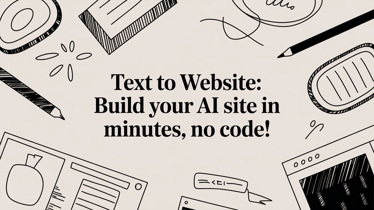 Text to Website: Build Your AI Site in Minutes, No Code!